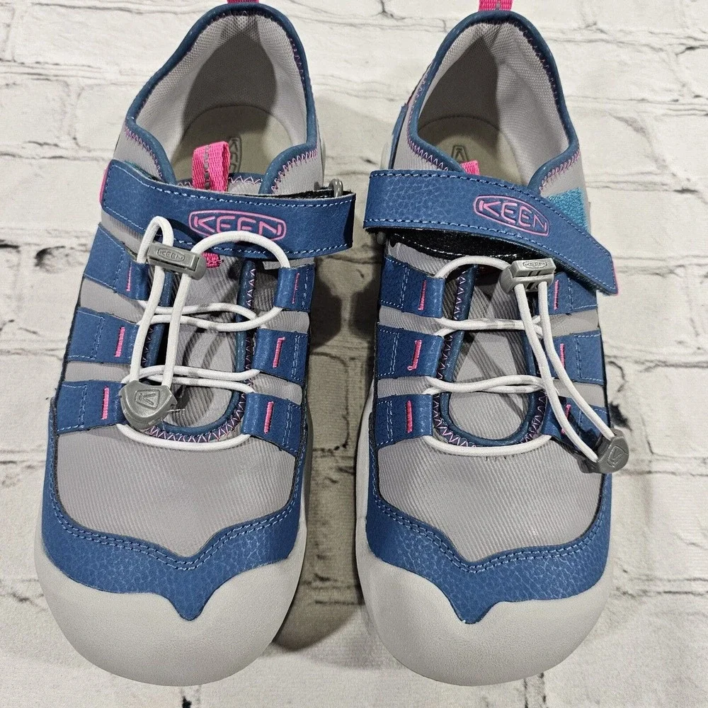 Keen Knotch Hollow Trail Hiking Water Shoes Lace Lock Blue Grey YOUTH SIZE 5